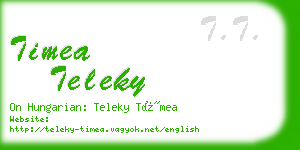 timea teleky business card